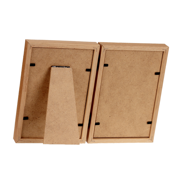 Ramka na dwa zdjęcia 10x15 cm z litego drewna dębowego MEG