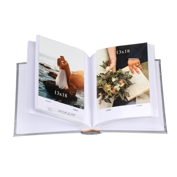 Srebrny album LOVE na zdjęcia 13x18 cm | 100 zdjęć