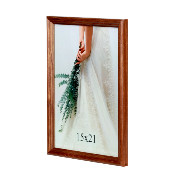 Brązowa ramka drewniana na zdjęcie 15x21 cm - PhotoDECOR