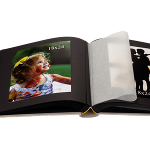 Tradycyjny album z pergaminem GOLDBUCH | czarne strony | 100 stron