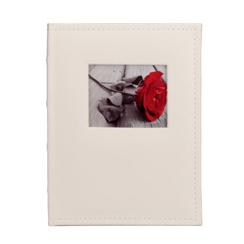 Album klasyczny WHITE z okienkiem 15x21 cm  | 50 zdjęć
