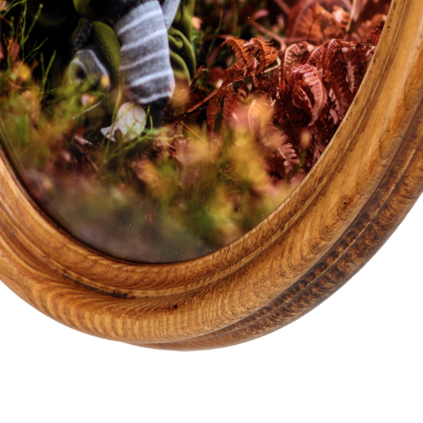 Owalna ramka drewniana 15x21 cm