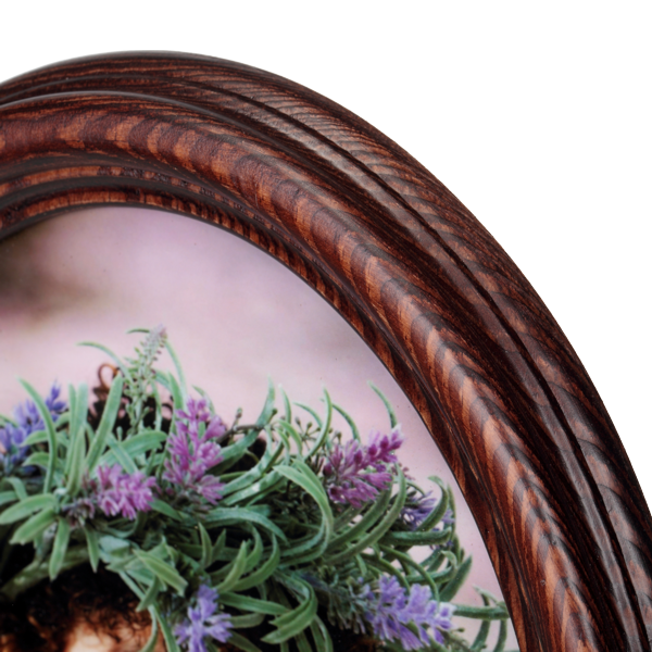 Owalna ramka drewniana 15x21 cm