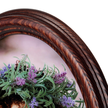 Owalna ramka drewniana 15x21 cm