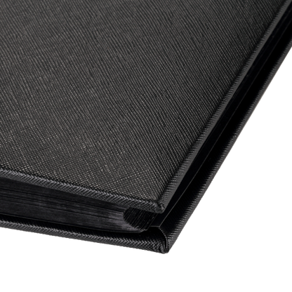 Album tradycyjny z pergaminem SREBRNY LIŚĆ | czarne strony | 100 stron