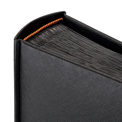 Album tradycyjny z pergaminem SREBRNY LIŚĆ | czarne strony | 100 stron