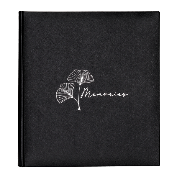 Album tradycyjny z pergaminem SREBRNY LIŚĆ | kremowe strony | 100 stron