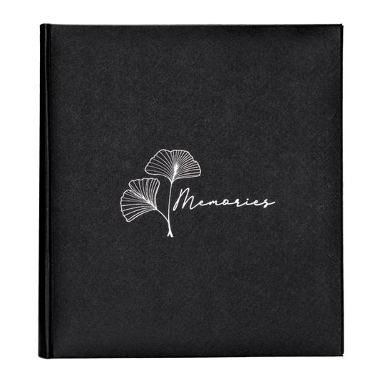 Album tradycyjny z pergaminem SREBRNY LIŚĆ | kremowe strony | 100 stron