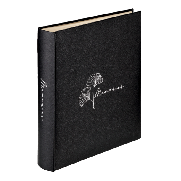 Album tradycyjny z pergaminem SREBRNY LIŚĆ | kremowe strony | 100 stron