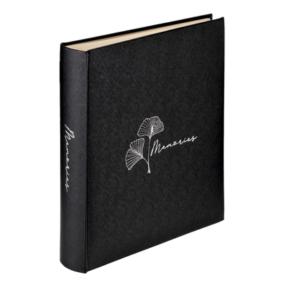 Album tradycyjny z pergaminem SREBRNY LIŚĆ | kremowe strony | 100 stron