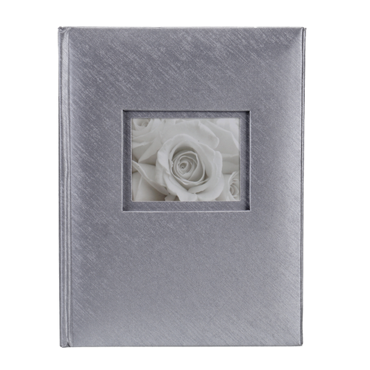 Srebrny album LOVE na 50 zdjęć 15x21 cm