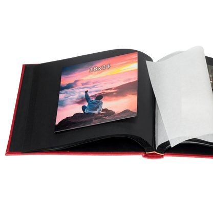 Tradycyjny album z pergaminem ROYAL | czarne strony | 60 stron