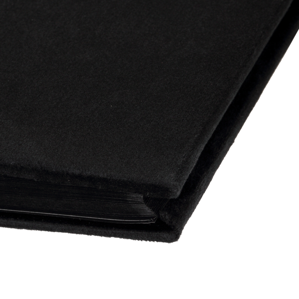 Tradycyjny album z pergaminem VELVET | czarne strony | 100 stron