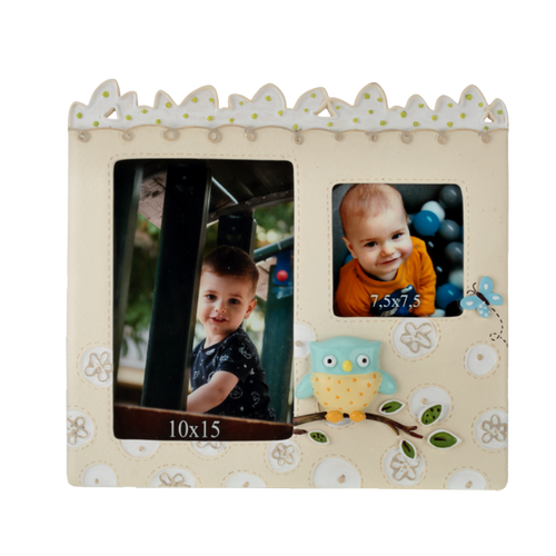 Dziecięca ramka ozdobna na 2 zdjęcia: 10x15 cm i 8x8 cm - PhotoDECOR