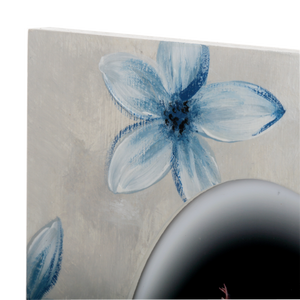 Ramka ręcznie zdobiona 13x18 cm z niebieskimi kwiatami - PhotoDECOR