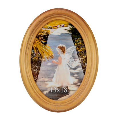 Owalna ramka drewniana 13x18 cm - PhotoDECOR