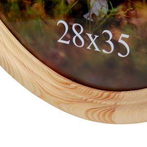 Owalna ramka drewniana 28x35 cm