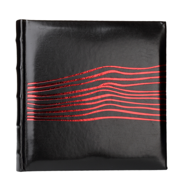 Czarny album na zdjęcia 10x15 cm z czerwonym tłoczeniem | 200 zdjęć