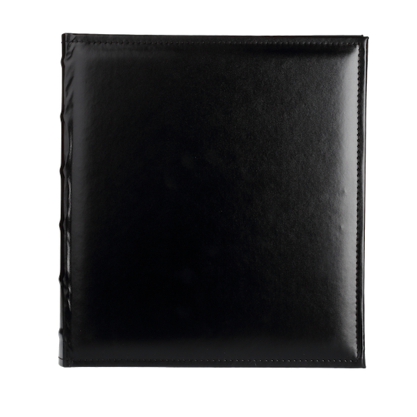 Czarny album tradycyjny z pergaminem, z obszyciem | czarne strony | 60 stron