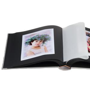 Tradycyjny album z pergaminem VENUS | czarne strony | 100 stron