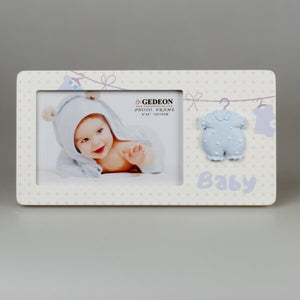 Biała ramka dziecięca 10x15 cm z napisem "Baby" - PhotoDECOR