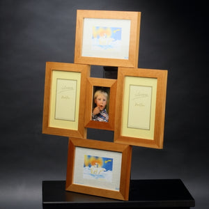 Brązowa ramka galeria na 5 zdjęć w różnych formatach - PhotoDECOR - Oprawiamy Wspomnienia